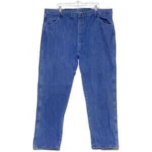 Rustler Blue Jeans Men's Size 46x32 Blue Denim Straight Fit